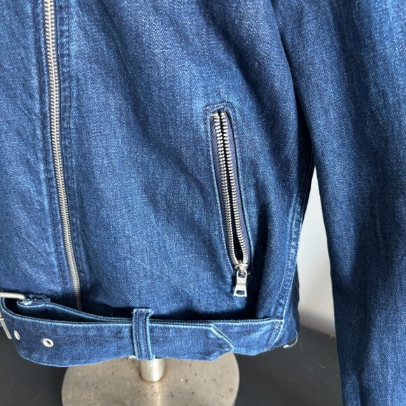 Retro Gap Jean Jacket in Excellent Condition with Sherpa Like Partial Lining - L - Picture 3 of 10